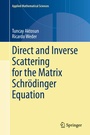 Cover: Direct and Inverse Scattering for the Matrix Schrödinger Equation - Springer
