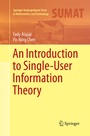 Cover: An Introduction to Single-User Information Theory - Springer