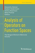 Cover: Analysis of Operators on Function Spaces - Birkh&auml;user