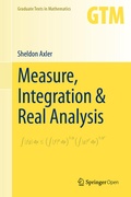 Cover: Measure, Integration & Real Analysis - Springer
