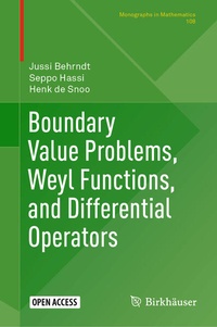 Enlarge image Cover: Boundary Value Problems, Weyl Functions, and Differential Operators - Birkhäuser
