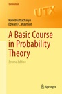 Cover: A Basic Course in Probability Theory - Springer