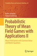 Cover: Probabilistic Theory of Mean Field Games with Applications II - Springer