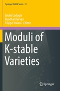 Cover: Moduli of K-stable Varieties - Springer