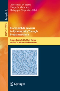 Enlarge image Cover: From Lambda Calculus to Cybersecurity Through Program Analysis - Springer