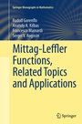 Cover: Mittag-Leffler Functions, Related Topics and Applications - Springer