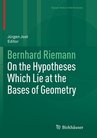 Abbildung von: On the Hypotheses Which Lie at the Bases of Geometry - Birkhäuser