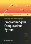 Cover: Programming for Computations - Python - Springer