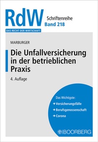 Enlarge image Cover: Die Unfallversicherung in der betrieblichen Praxis - Boorberg