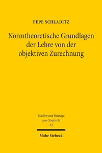 Abbildung von: Normtheoretische Grundlagen der Lehre von der objektiven Zurechnung - Mohr Siebeck