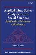 Cover: Applied Time Series Analysis for the Social Sciences: Specification, Estimation, and Inference - Wiley