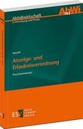 Cover: Anzeige- und Erlaubnisverordnung - Erich Schmidt Verlag