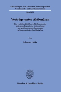 Abbildung von: Verträge unter Aktionären - Duncker & Humblot