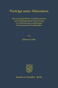 Abbildung von: Verträge unter Aktionären - Duncker & Humblot