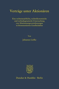 Abbildung von: Verträge unter Aktionären - Duncker & Humblot
