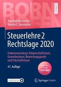 Abbildung von: Steuerlehre 2 Rechtslage 2020 - Springer Gabler