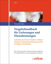 Abbildung von: Vergabehandbuch für Lieferungen und Dienstleistungen - Grundwerk ohne Fortsetzungsbezug - Rehm