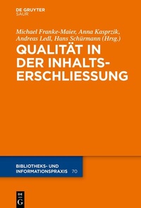 Abbildung von: Qualität in der Inhaltserschließung - De Gruyter Saur