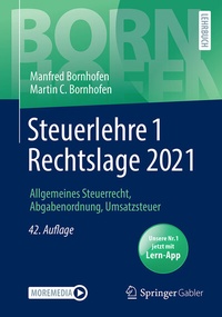 Abbildung von: Steuerlehre 1 Rechtslage 2021 - Springer Gabler