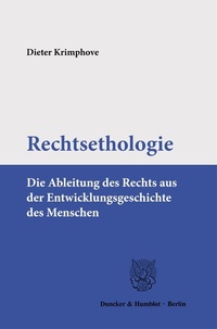 Abbildung von: Rechtsethologie - Duncker & Humblot