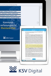 Abbildung von: Kommunalverfassungsrecht Rheinland-Pfalz (digital) - Kommunal- und Schul-Verlag