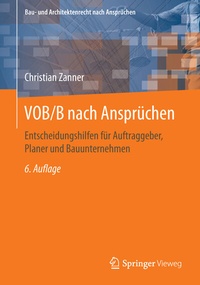 Abbildung von: VOB/B nach Ansprüchen - Springer Vieweg