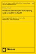 Cover: Private Gemeinwohlfinanzierung und subjektives Recht - Nomos