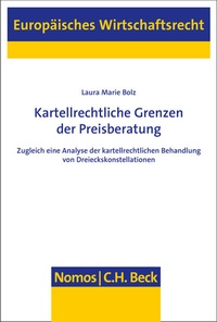 Abbildung von: Kartellrechtliche Grenzen der Preisberatung - Nomos