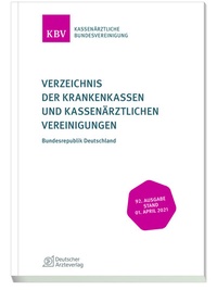Abbildung von: Verzeichnis der Krankenkassen und Kassenärztlichen Vereinigungen - Deutscher Ärzteverlag