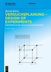 Enlarge image Cover: Versuchsplanung - Design of Experiments - De Gruyter Oldenbourg