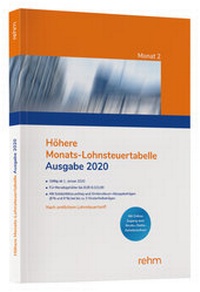 Abbildung von: Höhere Monats-Lohnsteuertabelle 2020 - Rehm
