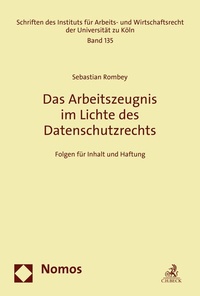 Abbildung von: Das Arbeitszeugnis im Lichte des Datenschutzrechts - Nomos