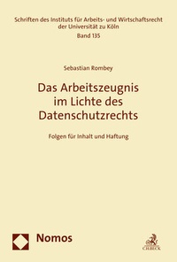 Abbildung von: Das Arbeitszeugnis im Lichte des Datenschutzrechts - Nomos