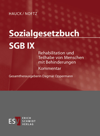Bild vergrößern Bild: Sozialgesetzbuch (SGB) IX: Rehabilitation und Teilhabe von Menschen mit Behinderungen - Grundwerk ohne Fortsetzungsbezug - Erich Schmidt Verlag