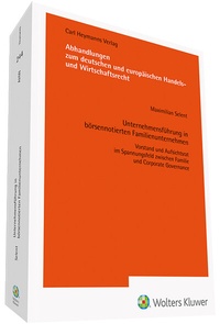 Abbildung von: Unternehmensführung in börsennotierten Familienunternehmen - Carl Heymanns Verlag