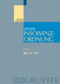 Abbildung von: Insolvenzordnung / §§ 56-102 - De Gruyter