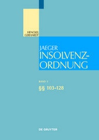 Abbildung von: Insolvenzordnung / §§ 103-128 - De Gruyter