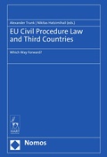 Cover: EU Civil Procedure Law and Third Countries - Nomos