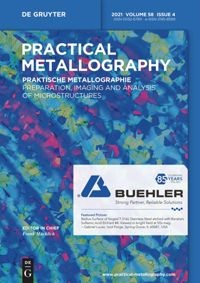 Bild vergrößern Bild: Practical Metallography - De Gruyter