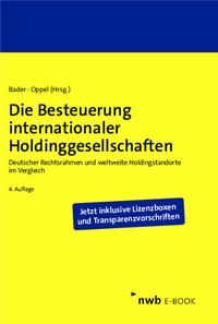 Bild vergrößern Bild: Die Besteuerung internationaler Holdinggesellschaften - NWB
