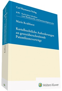 Abbildung von: Kartellrechtliche Anforderungen an grenzüberschreitende Patentlizenzverträge - Carl Heymanns Verlag