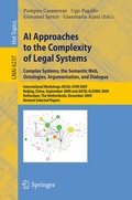 Cover: AI Approaches to the Complexity of Legal Systems - Springer