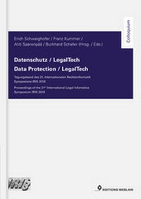 Enlarge image Cover: Datenschutz/LegalTech - Editions Weblaw