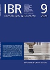 Abbildung von: Immobilien- & Baurecht - IBR - id Verlag