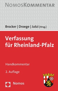 Abbildung von: Verfassung für Rheinland-Pfalz - Nomos