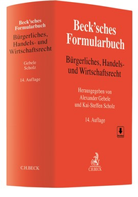 Abbildung von: Beck'sches Formularbuch Bürgerliches, Handels- und Wirtschaftsrecht - C.H.BECK
