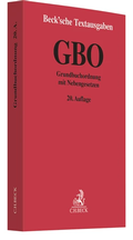 Cover: Grundbuchordnung: GBO - C.H.BECK