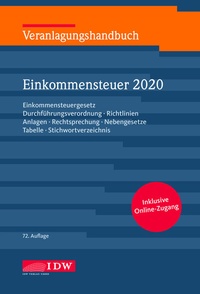 Abbildung von: Veranlagungshandbuch Einkommensteuer 2020: ESt 2020 - IDW