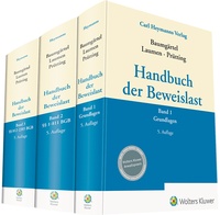 Abbildung von: Handbuch der Beweislast (Bundle Bände 1-3) - Carl Heymanns Verlag