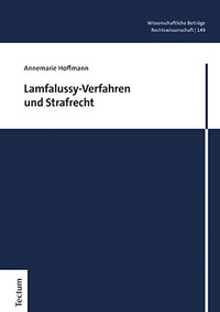 Abbildung von: Lamfalussy-Verfahren und Strafrecht - Tectum Wissenschaftsverlag